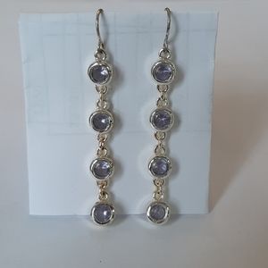 Silver Crystal Earrings